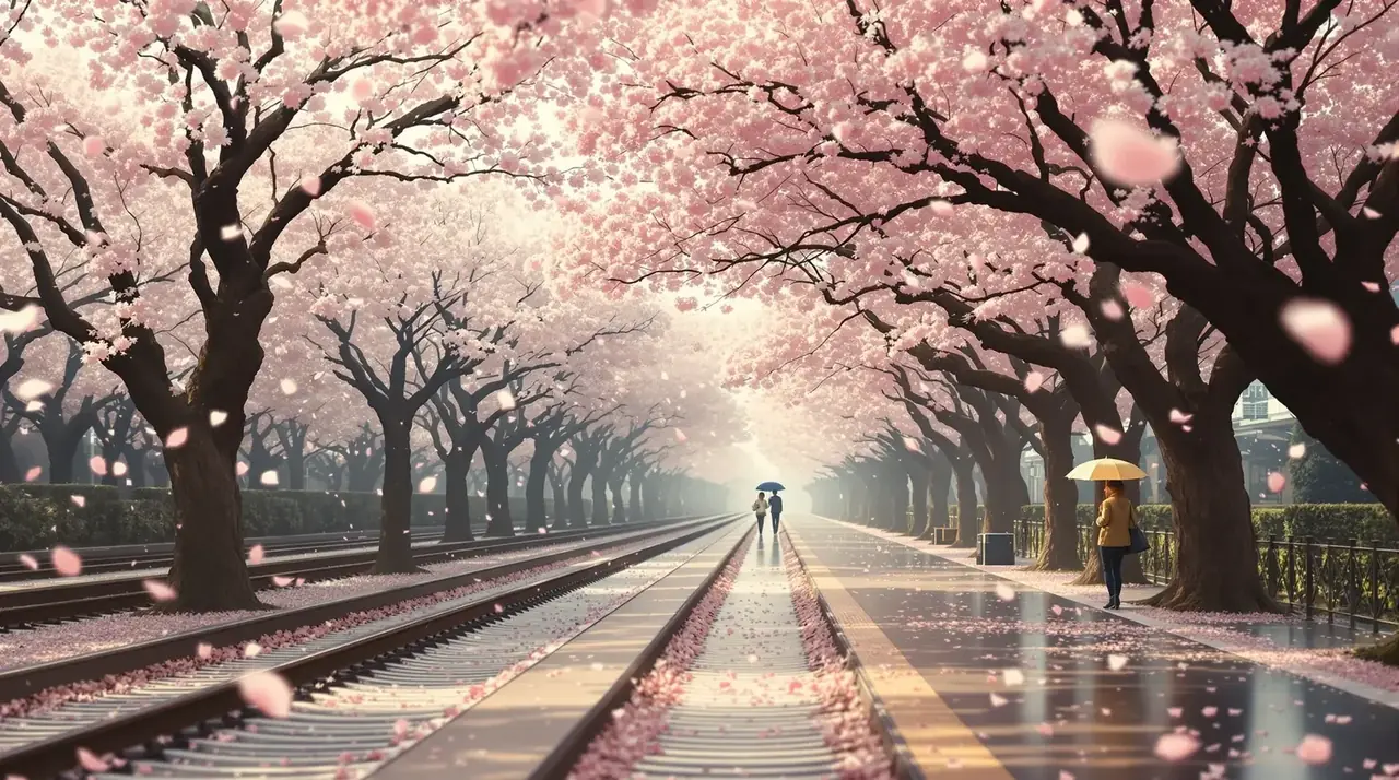 樱花站台
